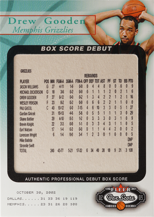 Drew Gooden trading card