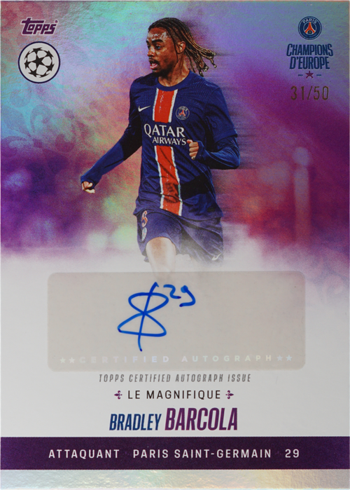 Bradley Barcola trading card
