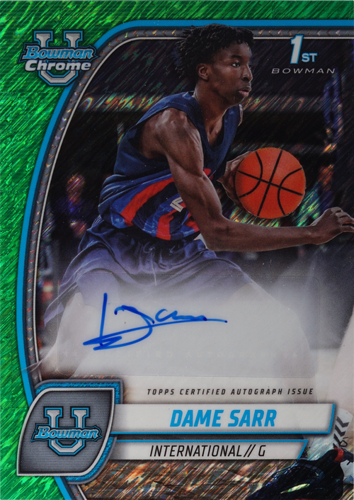 Dame Sarr trading card