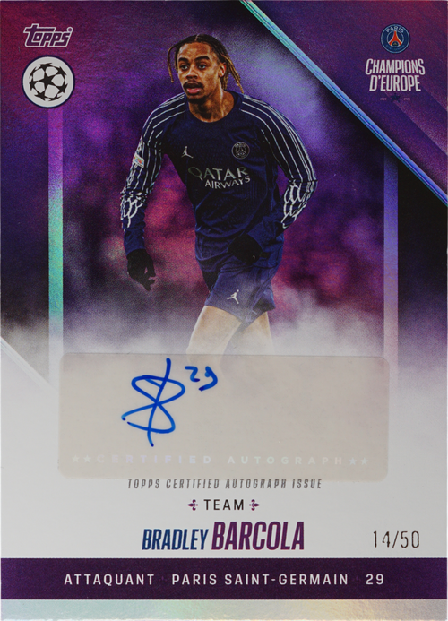 Bradley Barcola trading card