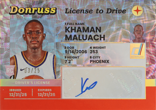 Khaman Maluach trading card