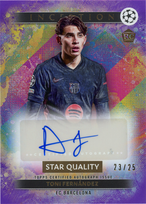 Toni Fernández trading card