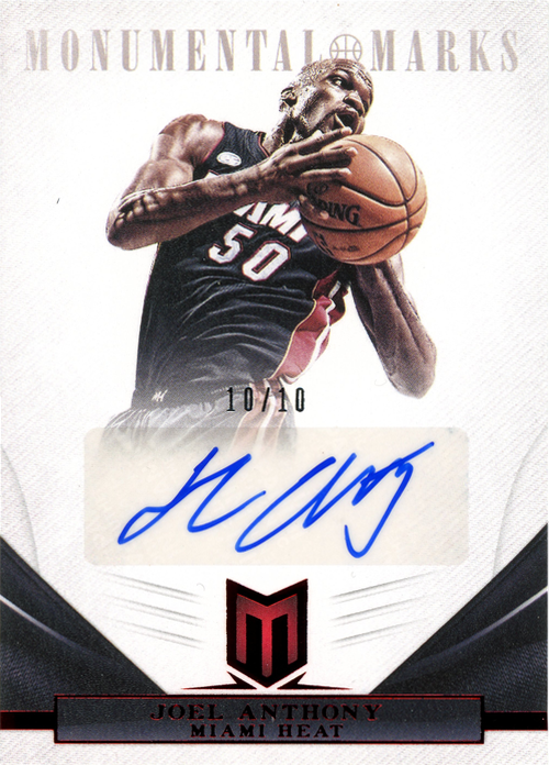 Joel Anthony trading card