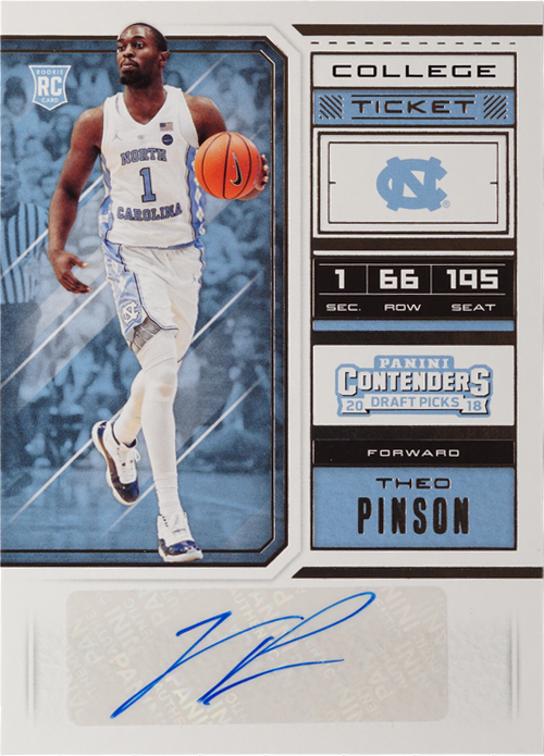 Theo Pinson trading card