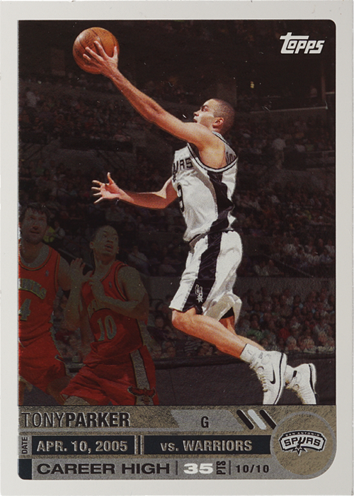 Tony Parker trading card