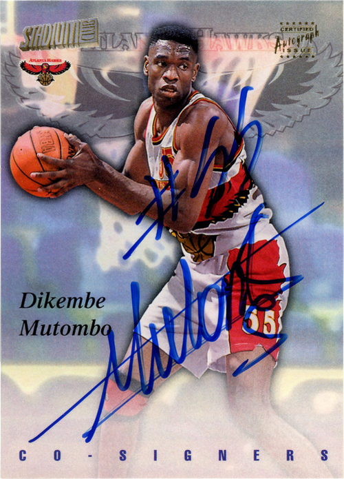 Dikembe Mutombo/Ron Mercer trading card