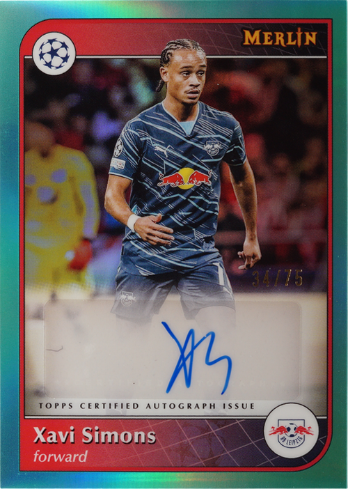 Xavi Simons trading card