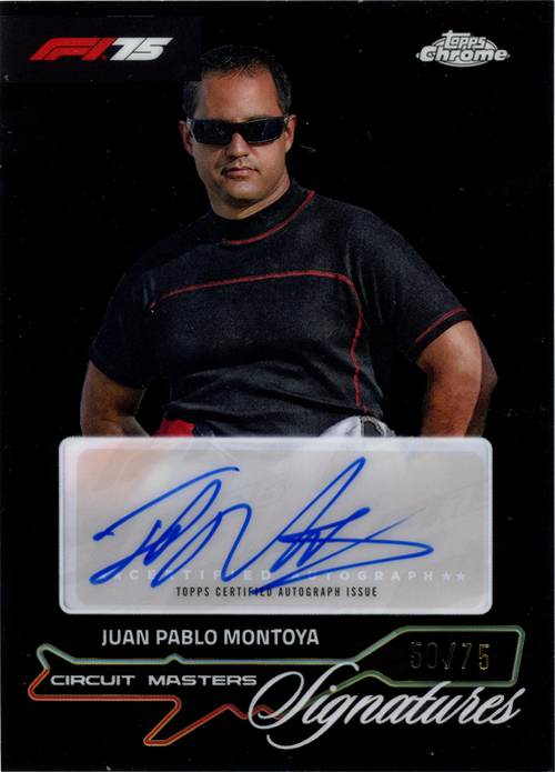 Juan Pablo Montoya trading card