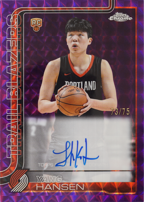 Yang Hansen trading card