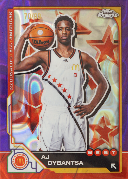 AJ Dybantsa trading card