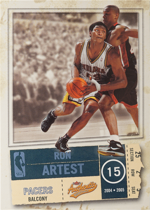 Ron Artest trading card