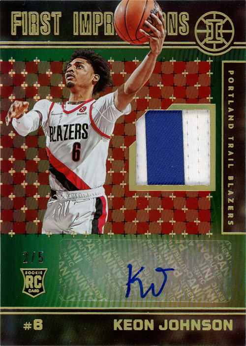 Keon Johnson trading card