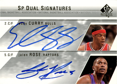 Jalen Rose/Eddy Curry trading card