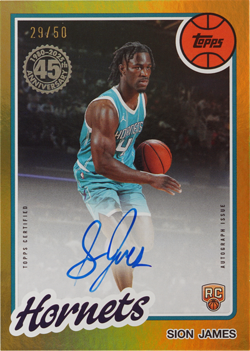 Sion James trading card