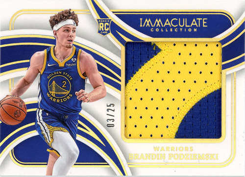 Brandin Podziemski trading card