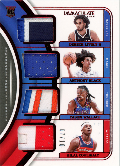 Dereck Lively II/Anthony Black/Cason Wallace/Bilal Coulibaly trading card