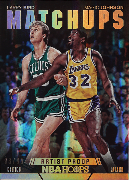 Larry Bird/Magic Johnson trading card