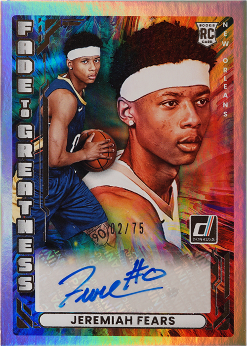 Jeremiah Fears trading card