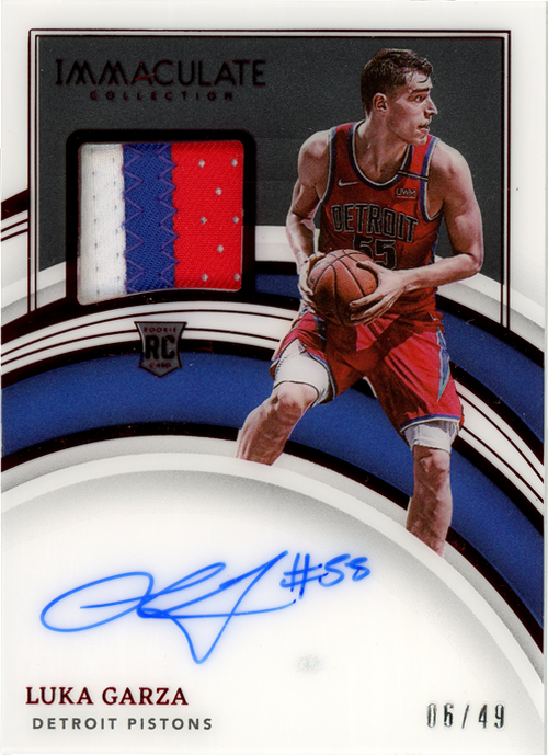 Luka Garza trading card
