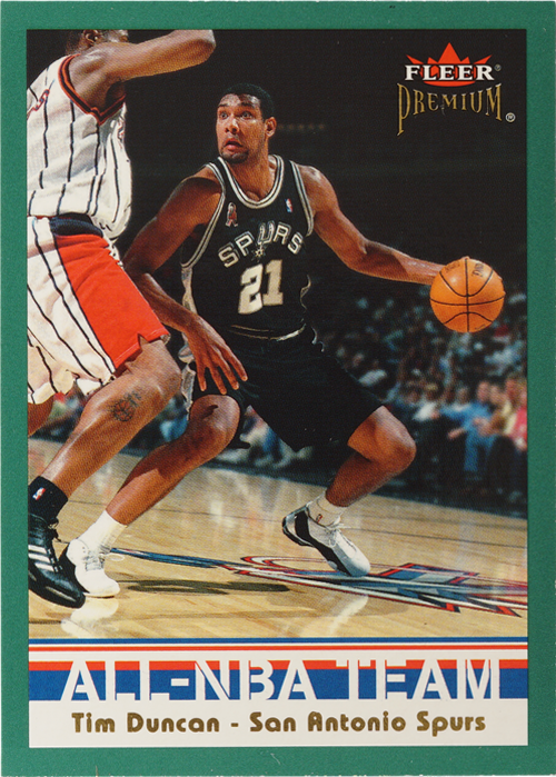 Tim Duncan trading card