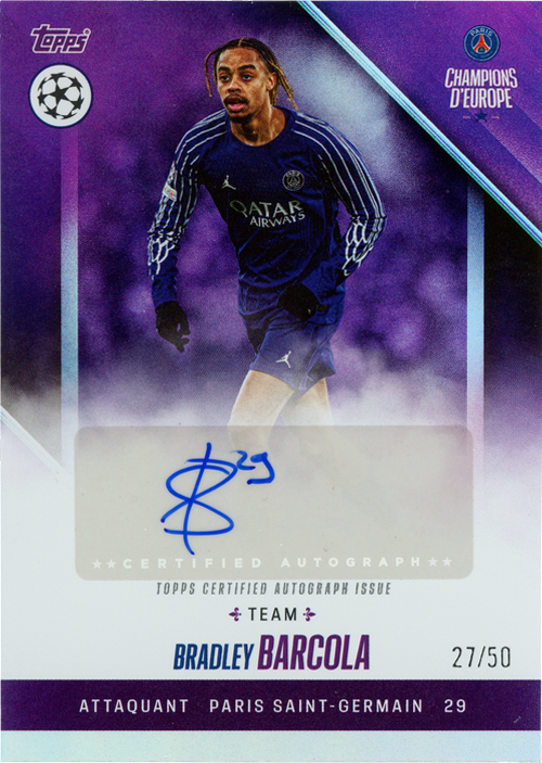 Bradley Barcola trading card