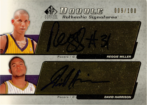 Reggie Miller/David Harrison trading card