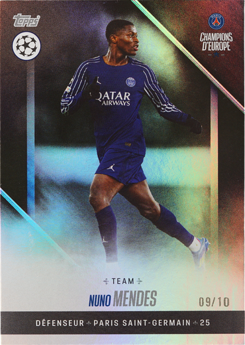 Nuno Mendes trading card
