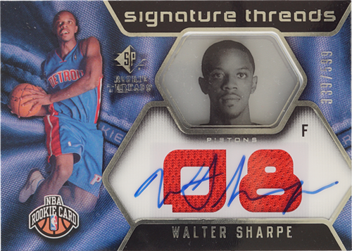 Walter Sharpe trading card