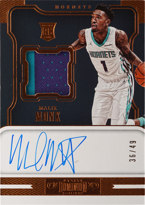 Malik Monk trading card
