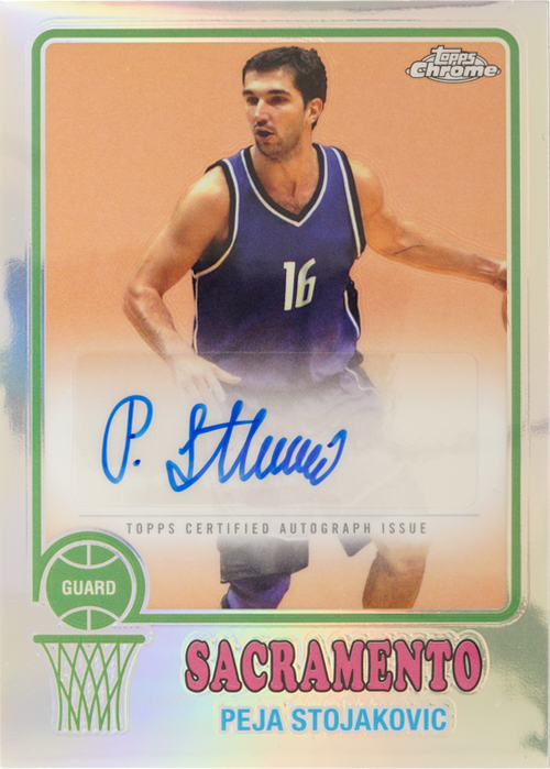 Peja Stojakovic trading card