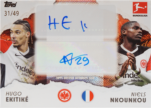 Hugo Ekitiké / Niels Nkounkou trading card