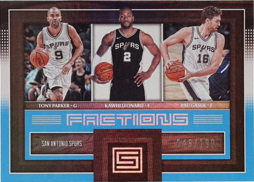 Tony Parker/Kawhi Leonard/Pau Gasol... trading card
