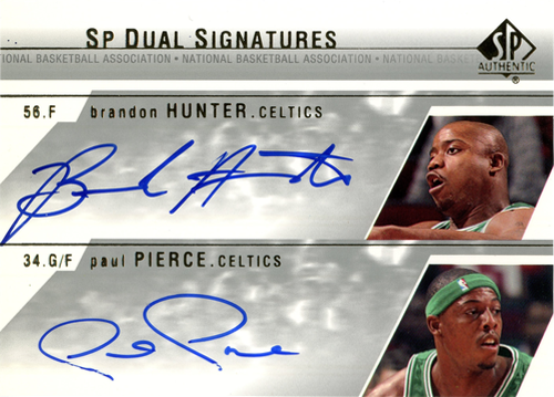 Brandon Hunter/Paul Pierce trading card