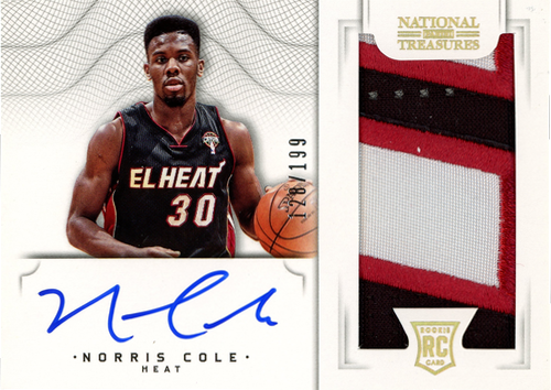 Norris Cole trading card