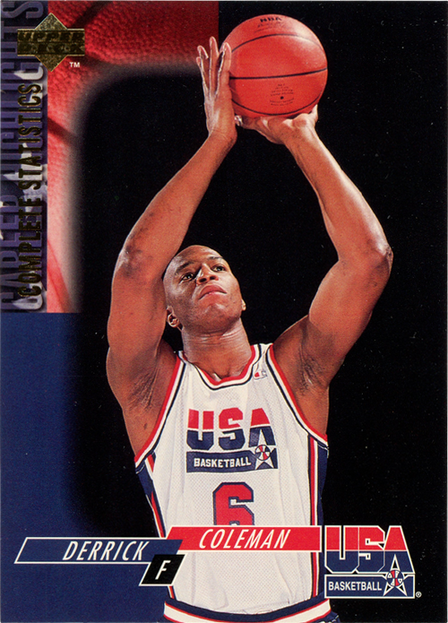 Derrick Coleman trading card