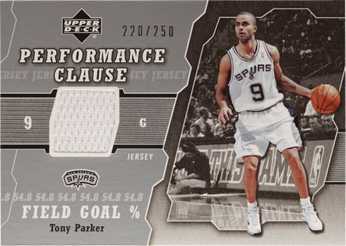 Tony Parker trading card