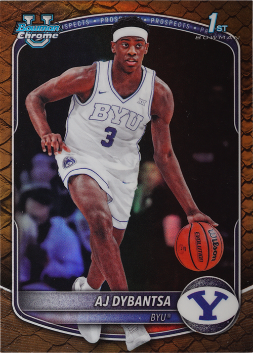 AJ Dybantsa trading card