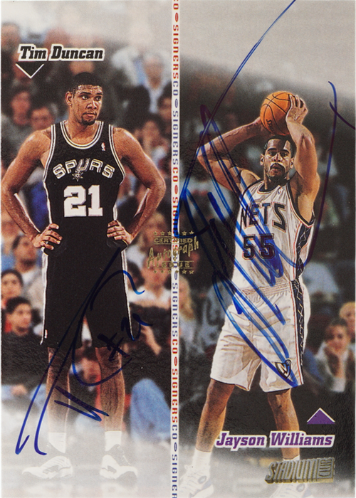 Tim Duncan / Jayson Williams trading card