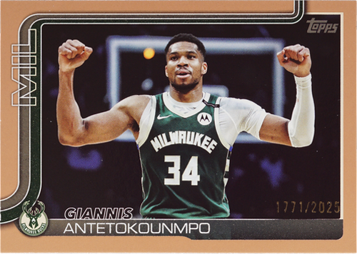 Giannis Antetokounmpo trading card