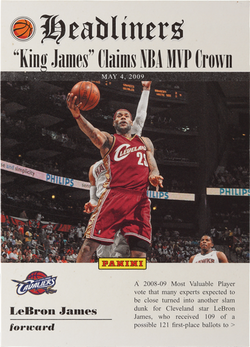LeBron James trading card