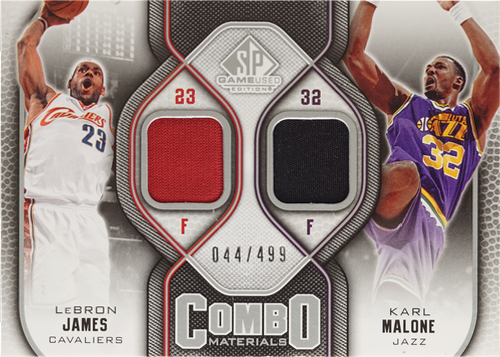 Karl Malone / LeBron James trading card