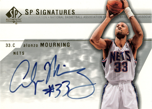 Alonzo Mourning trading card