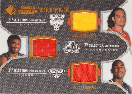Joakim Noah/Corey Brewer/Al Horford trading card