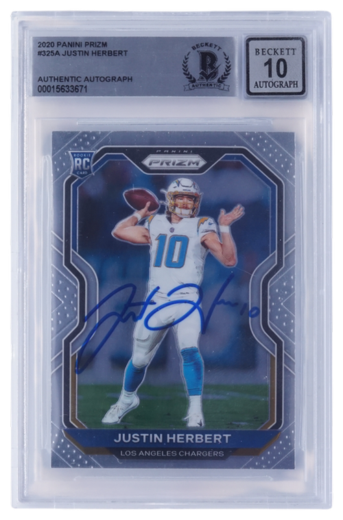 Justin Herbert trading card